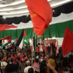 Iran's 2 -meter flag on the historic Sao Paulo Bridge+Pictures