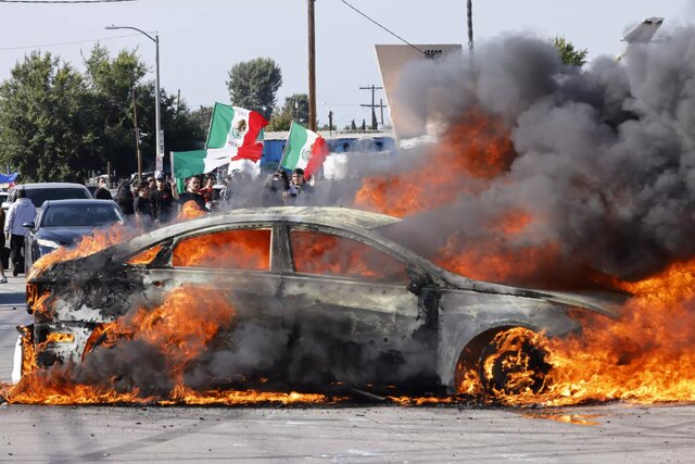 The possibility of deploying Marines to suppress Los Angeles protests