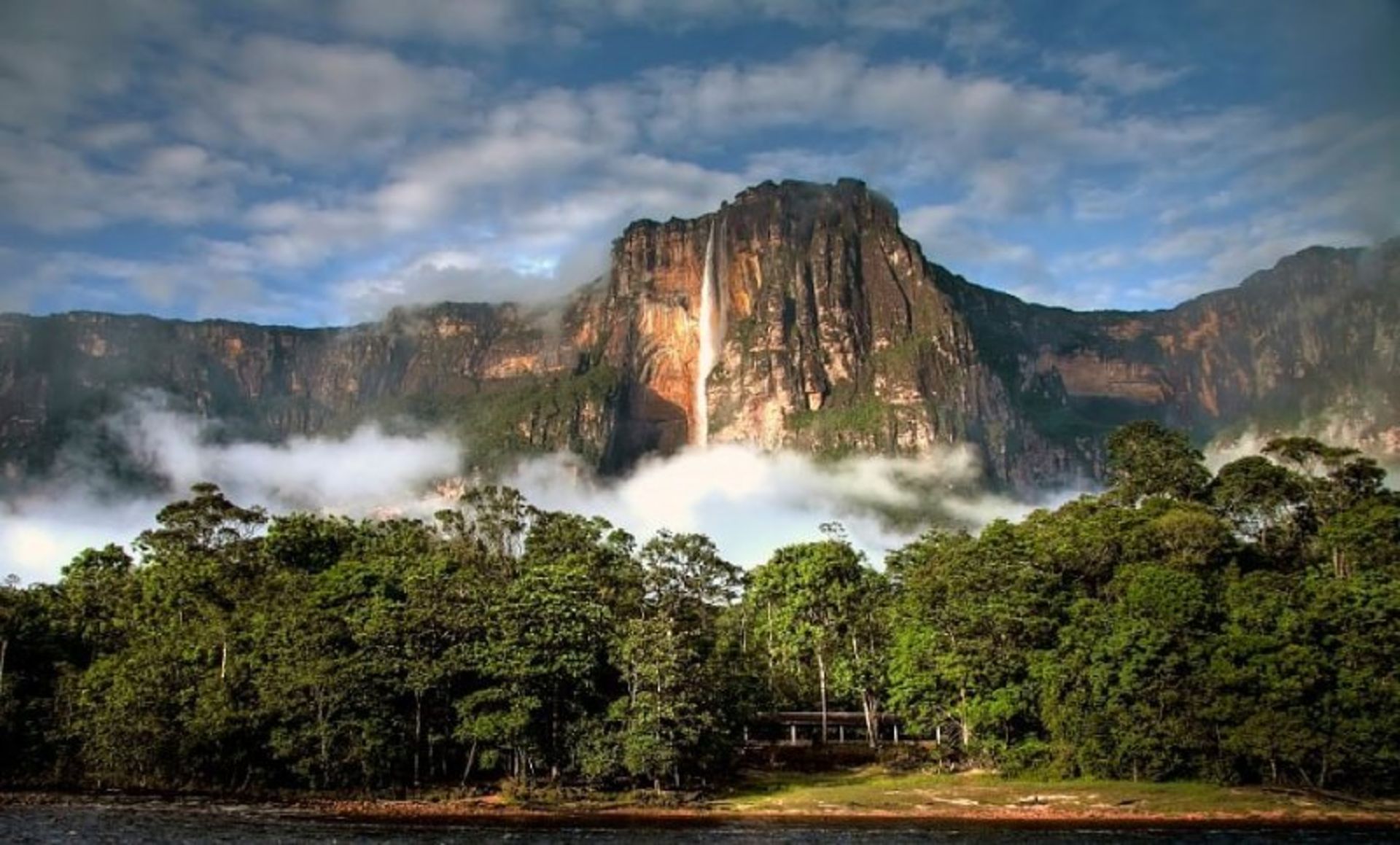 Angel Falls, Mouains and Venezuelan trees