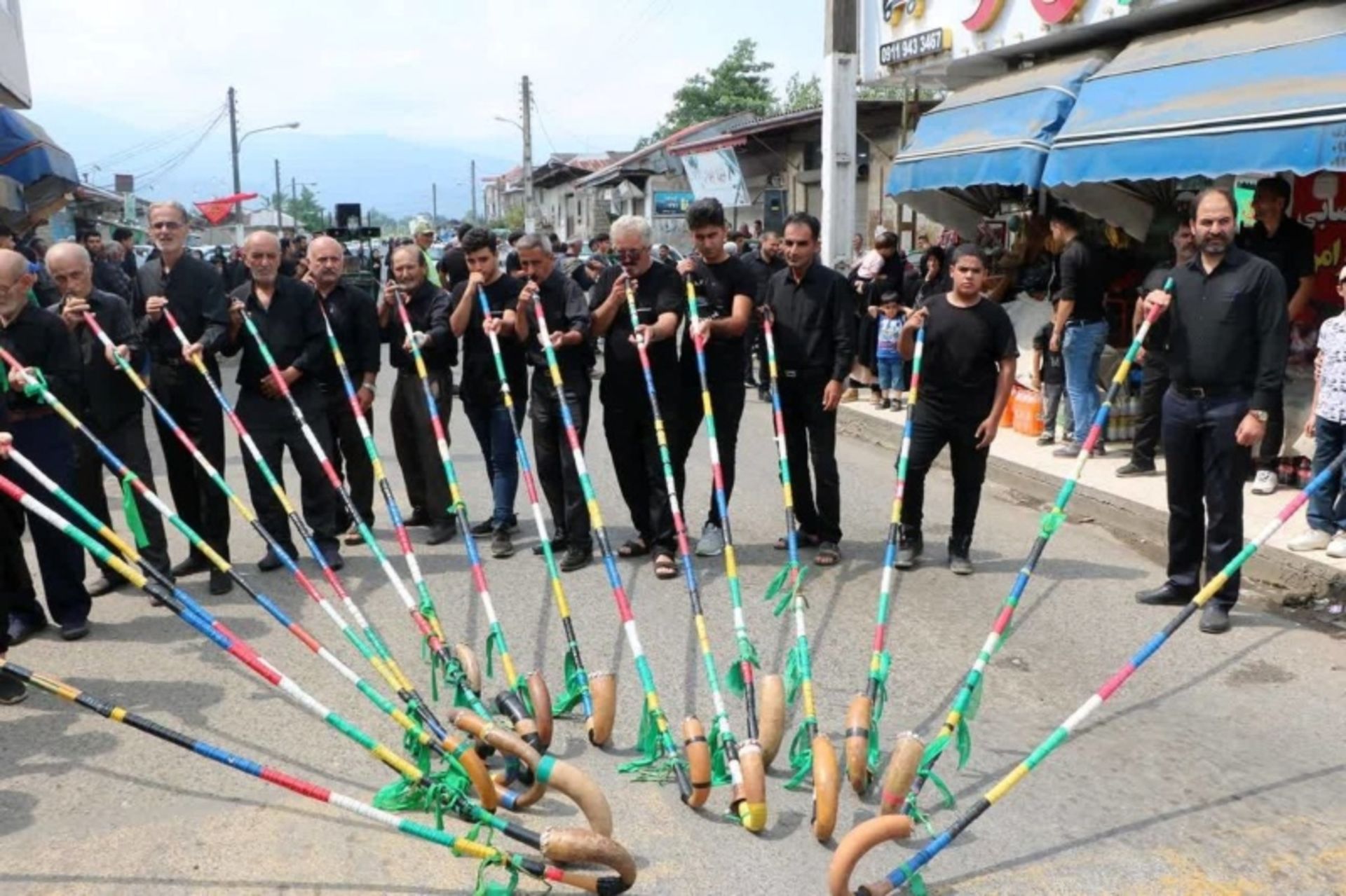 Mourning men in Rudsar