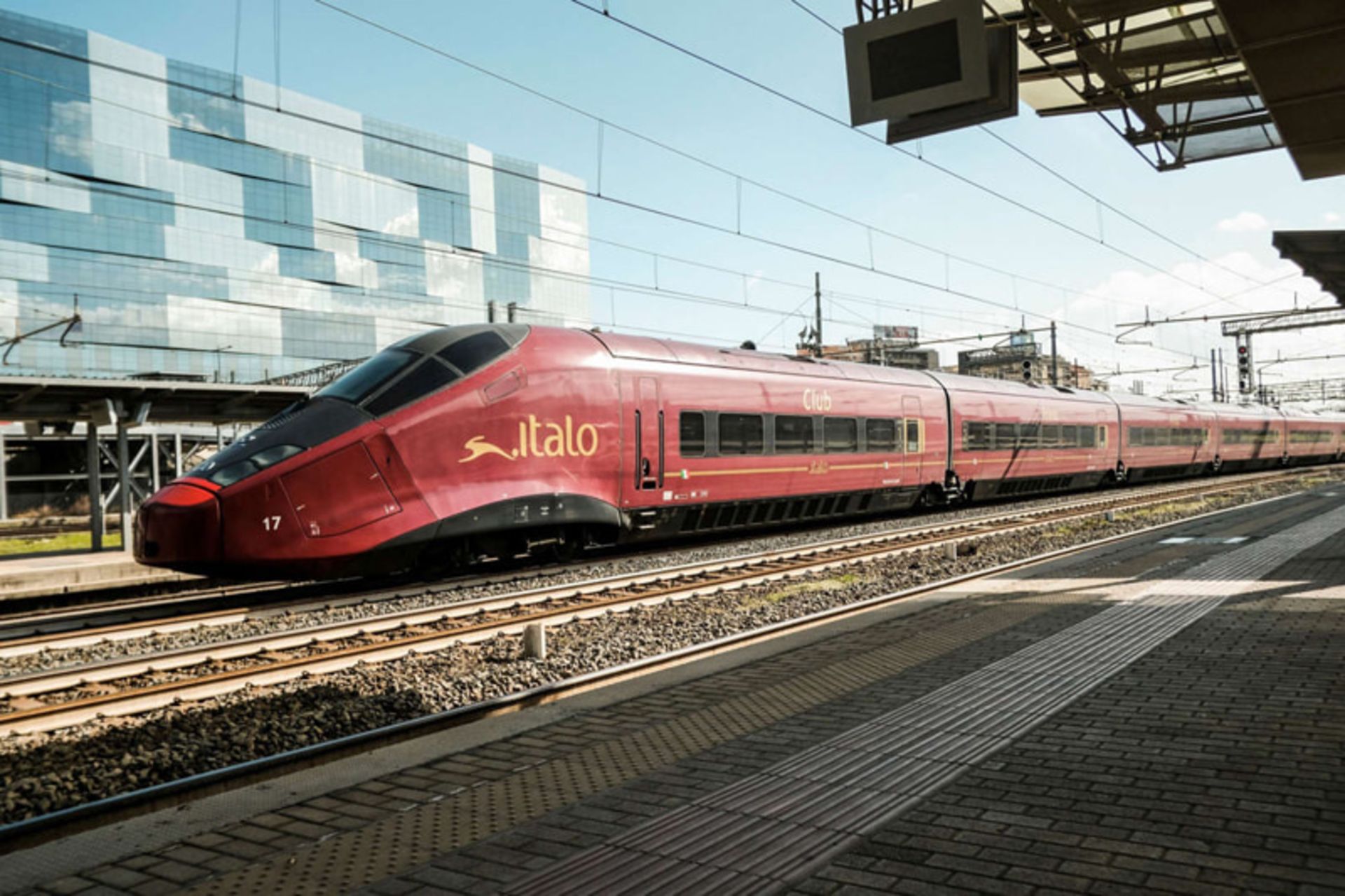 Red Train at Tibortina Station Rome