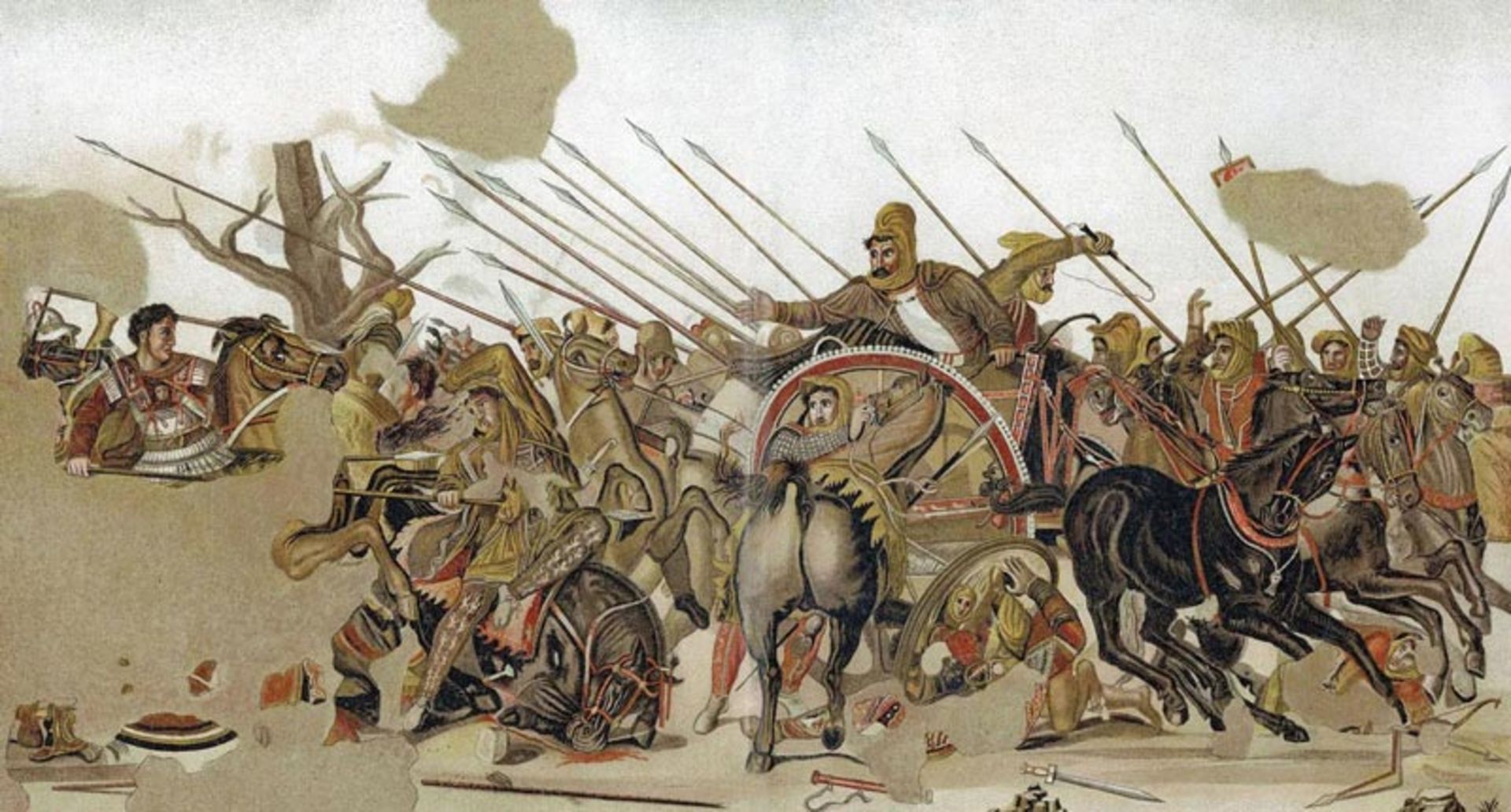 Paiing of Darius III of Achaemenid in the middle of the Corps in the Asus war