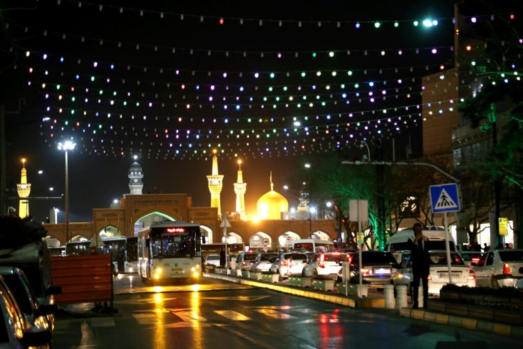 Iroducing the streets around the shrine in Mashhad