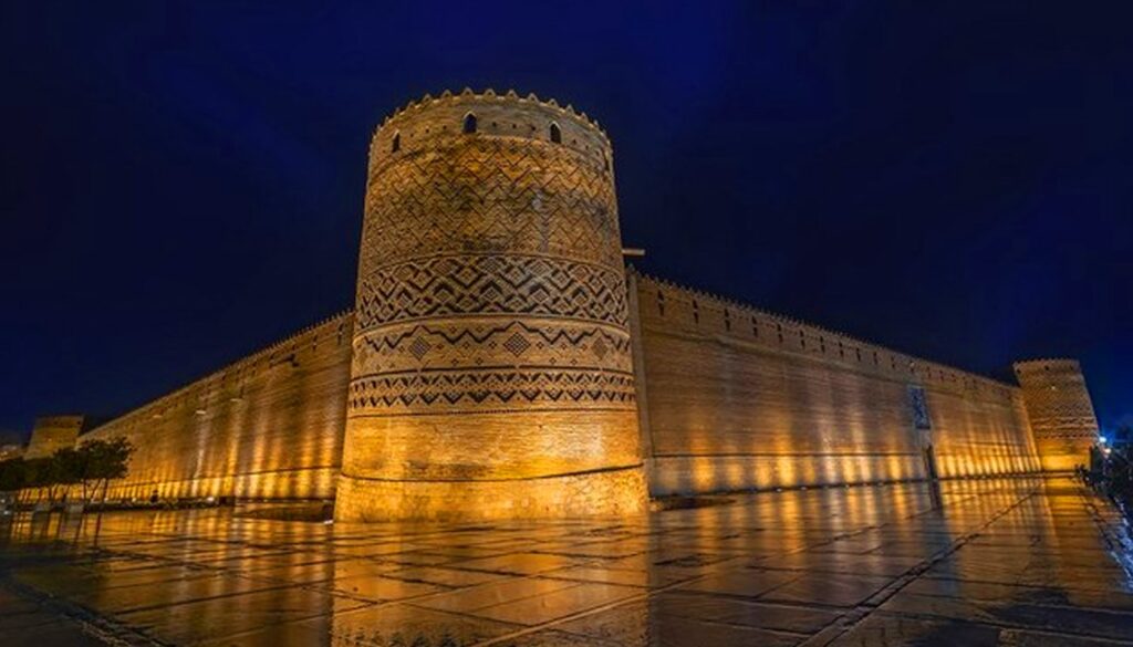 Karim Khan Citadel of Shiraz's sights at night