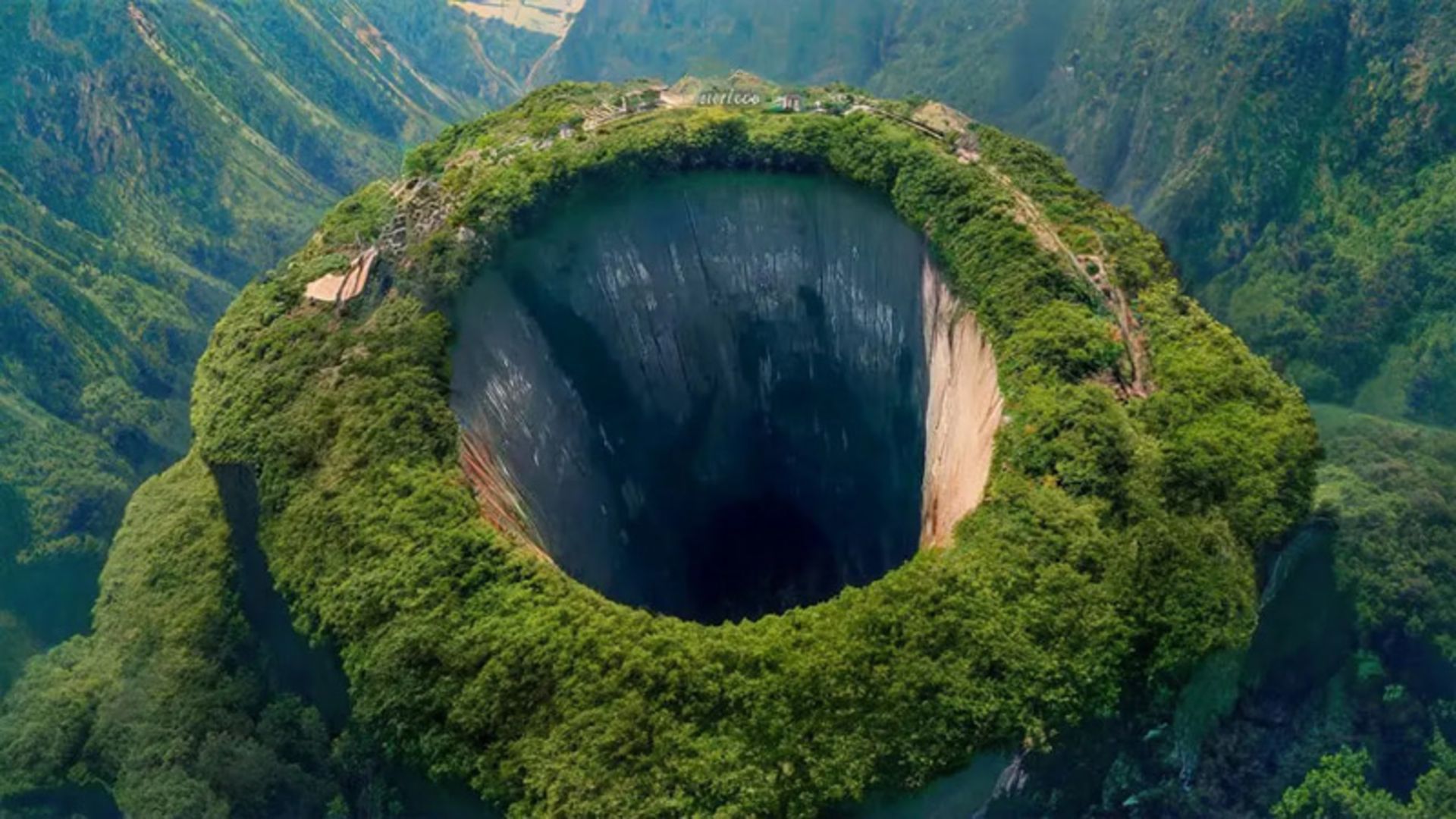 Lush atmosphere of the Xiaojayeh hole in China