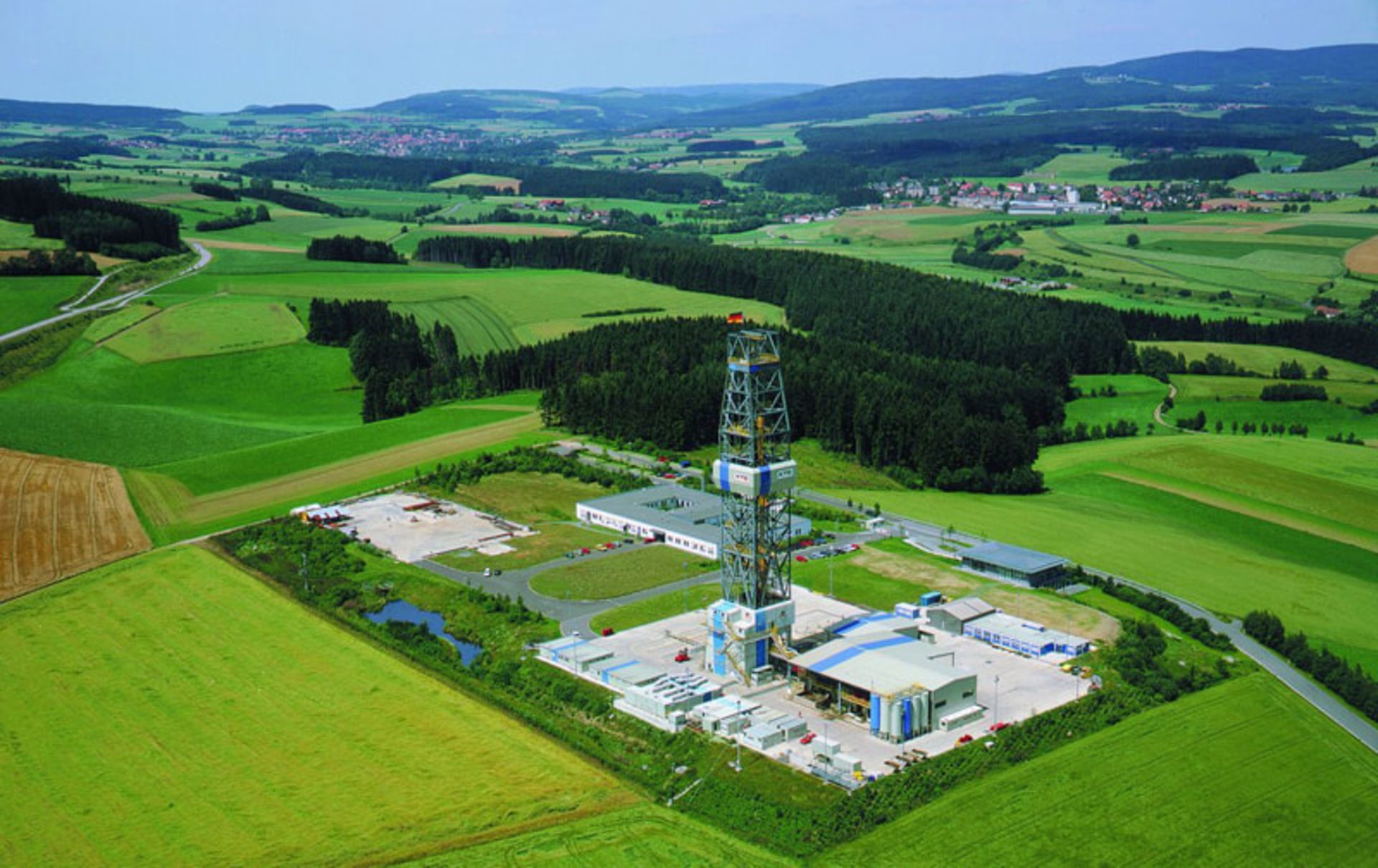 Aerial photo of the KTB well in Germany