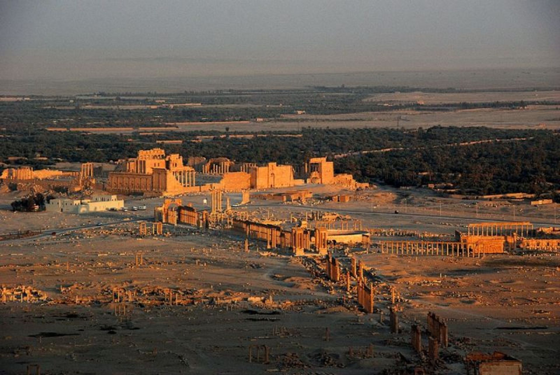 The remnas of the ancie city of Palmyra Syria