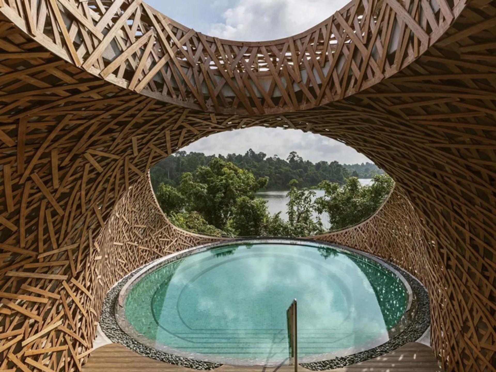Inside tree houses of Singapore Revival Residence