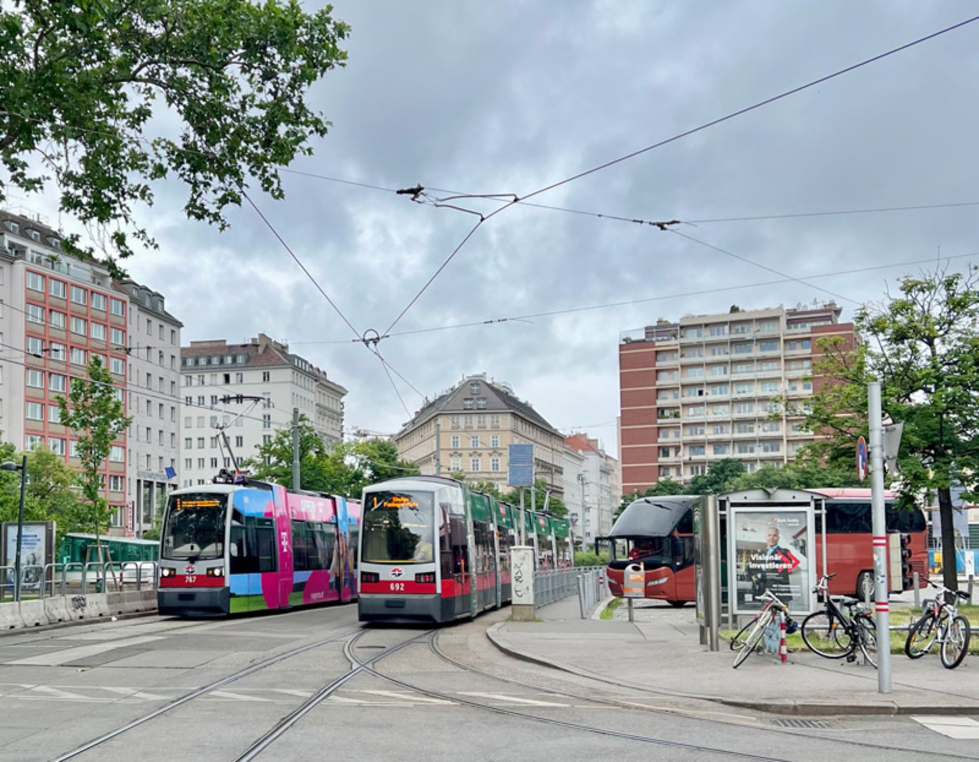 Tram in dowown Vienna
