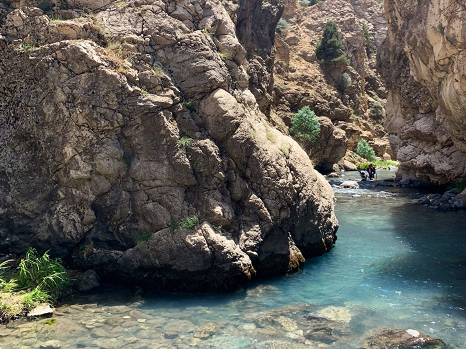Walking in the River Dare Time in the midst of rocks