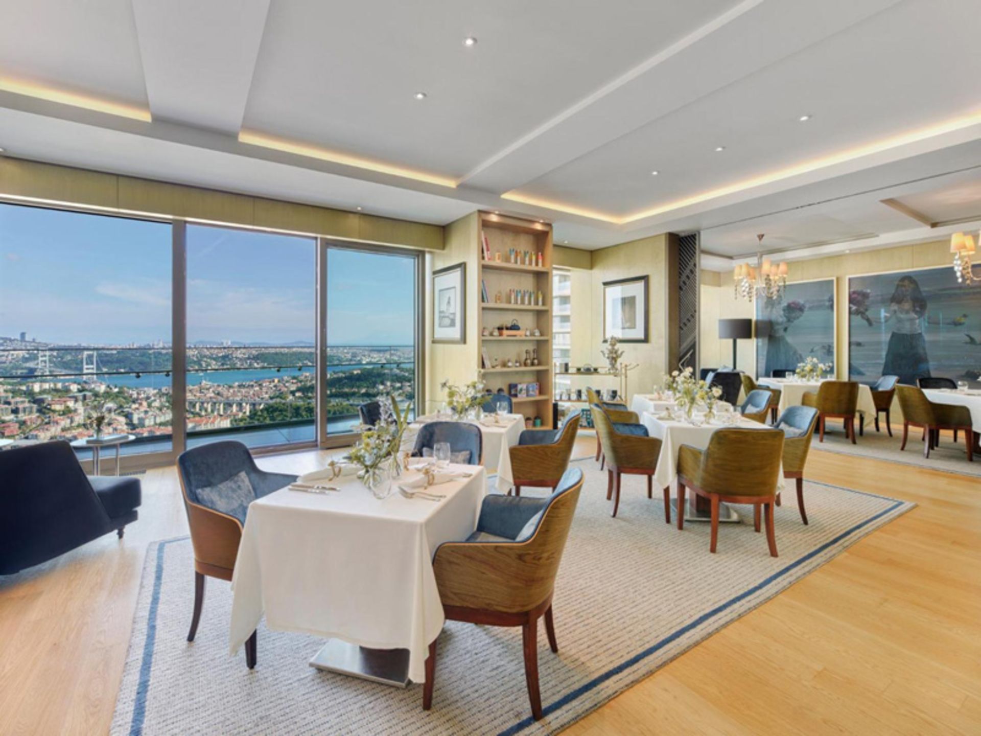 Rafles Hotel Restaura with Bosphorus Strait view