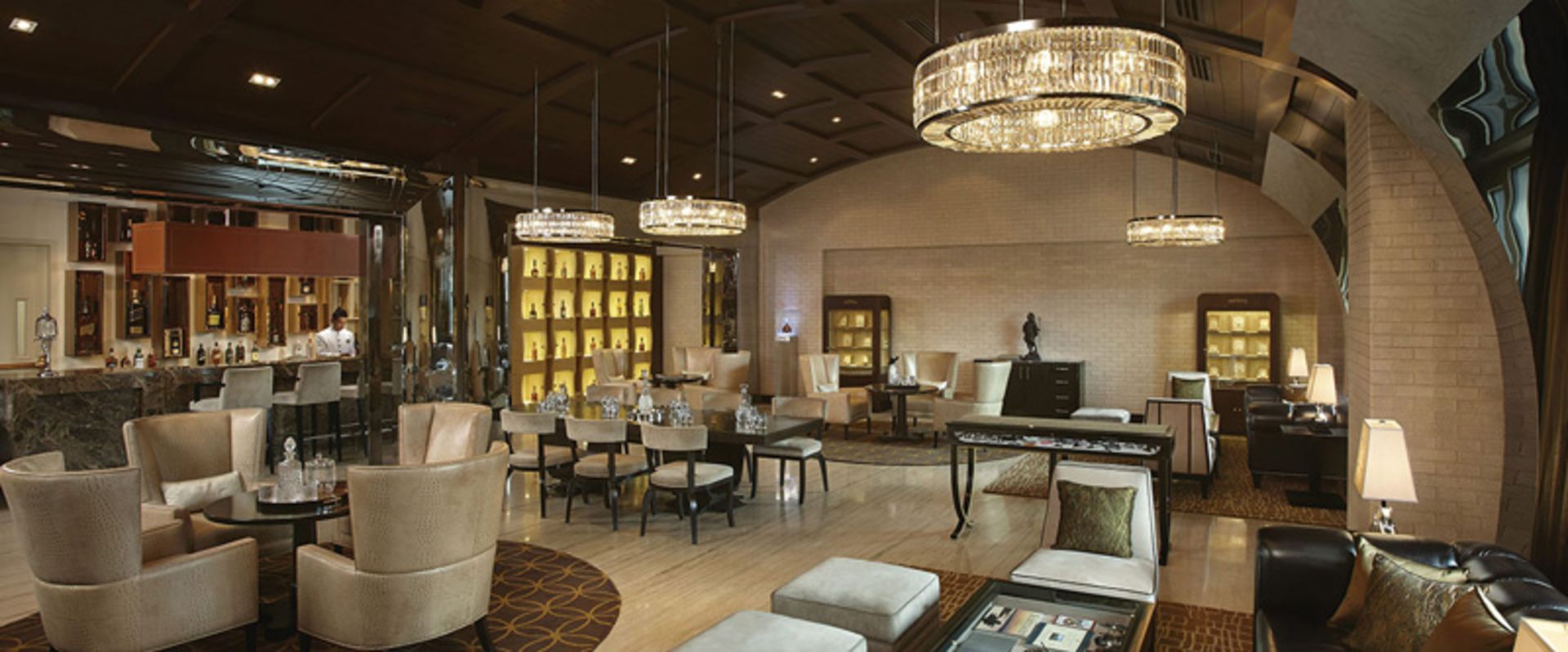 Wood ierior decoration in the lobby of the ITC GrandCulah Hotel