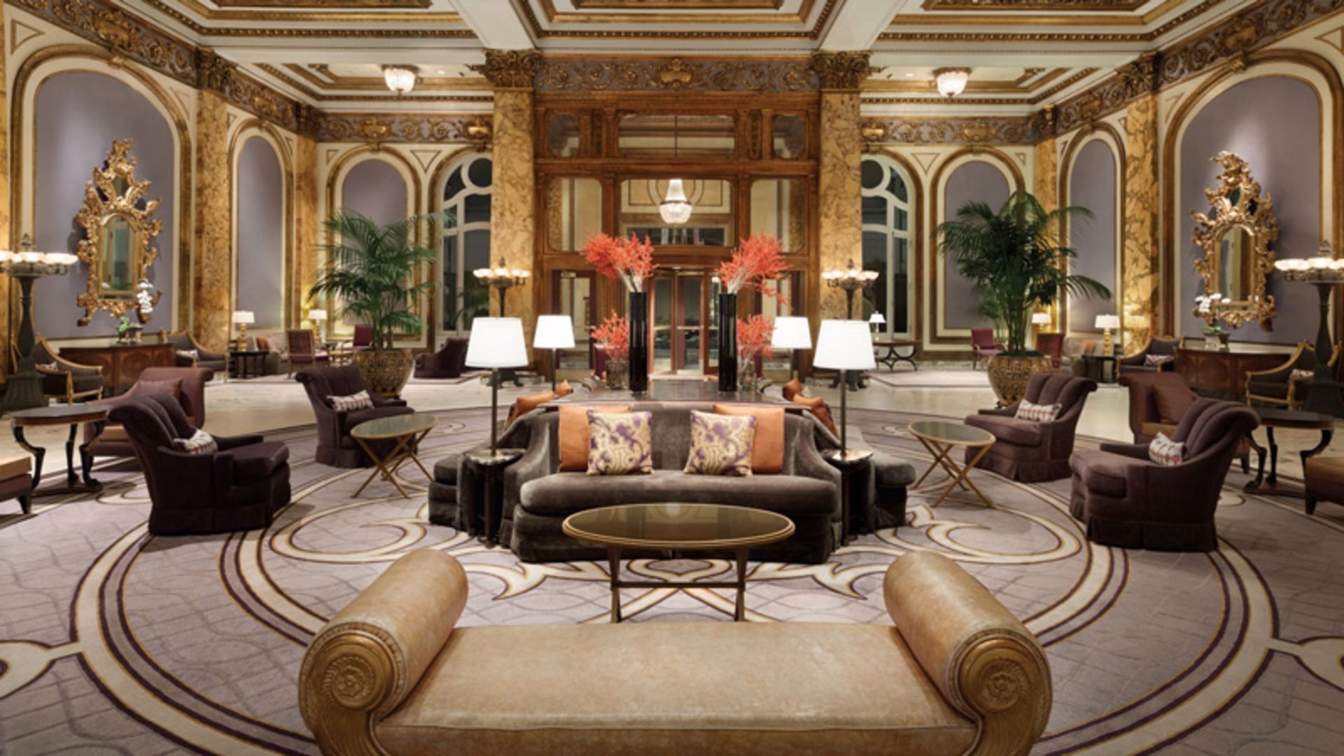 Classic furniture in the Firmo Hotel Lobby