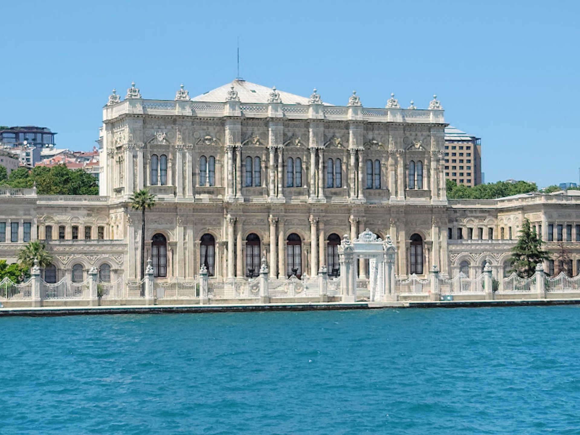 The white building of the Dolma Garden
