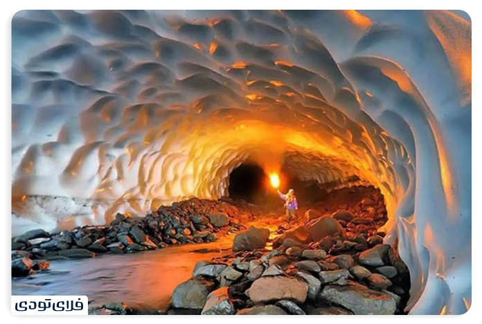 Spectacular places of Lorestan The snow tunnel of Azna