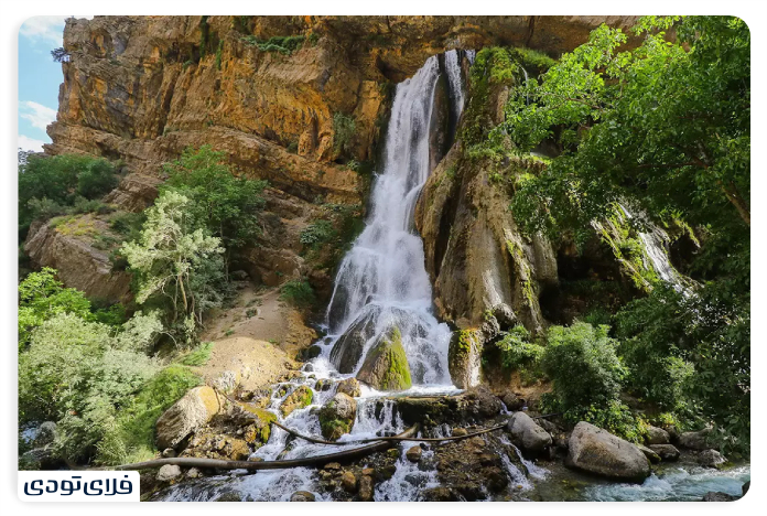 Spectacular places of Lorestan White water waterfall