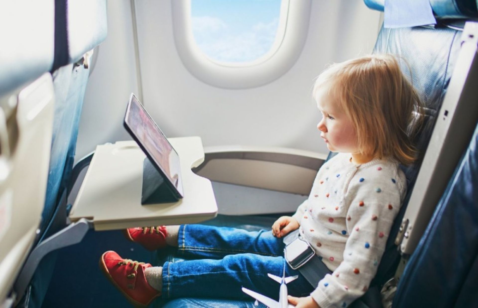 The passenger's child on the plane
