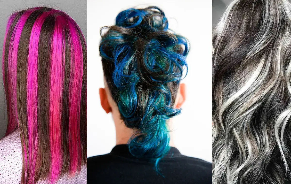 Stripe Highlights part of the faasy hair color highlight model