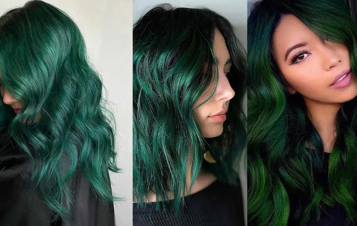 Green faasy color without decolor (on black hair)