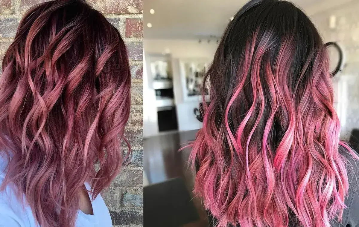 Pink faasy color without decolor (on black hair)