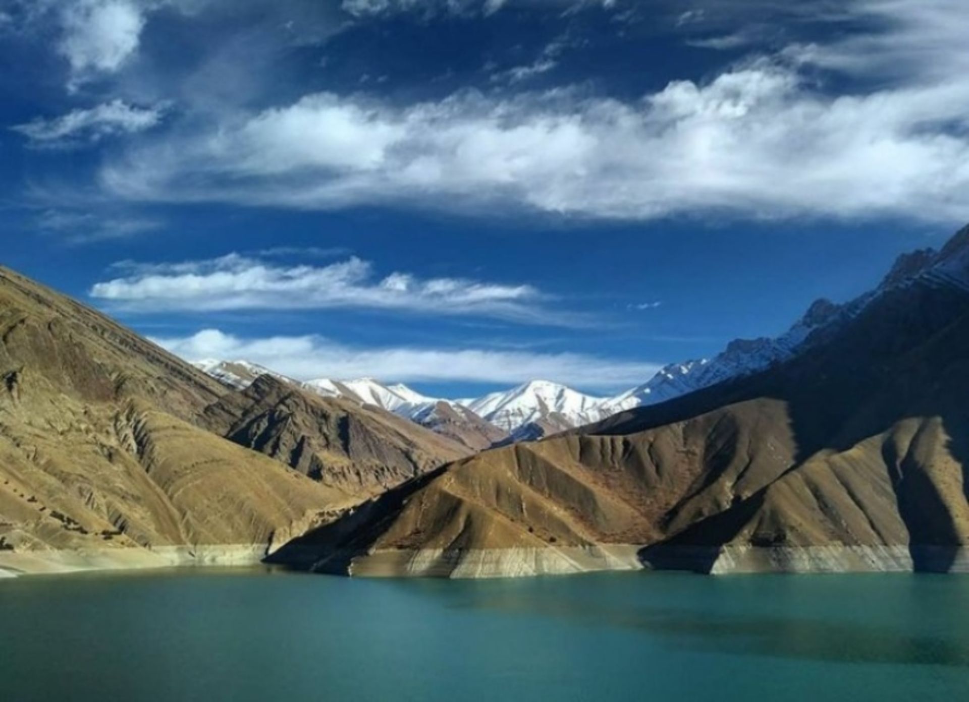 Height of Karaj Dam Water among the mouains