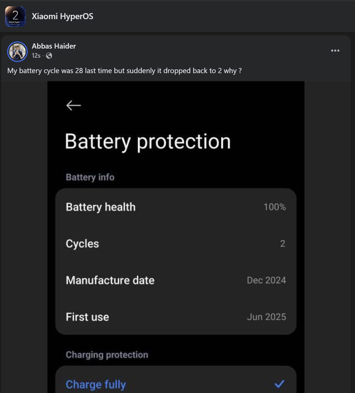 Hyperos's new bug resets Xiaomi battery cycle count