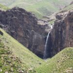 Beautiful nature of Khor waterfall in the summer