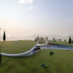 A house with a green roof in Noshahr