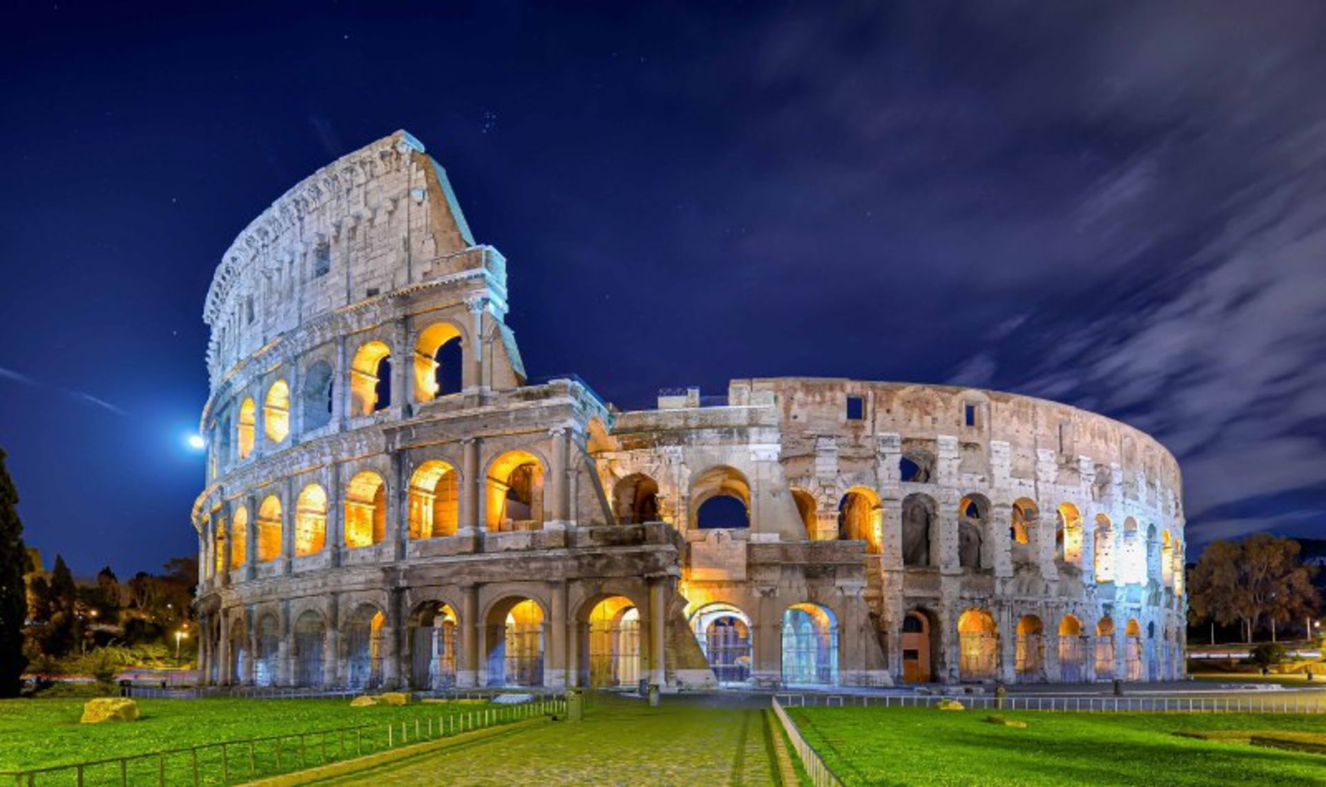 Colosseum at night