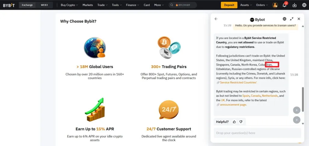 Bybit currency exchanges