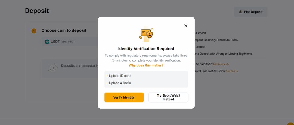 Deposit to bybit