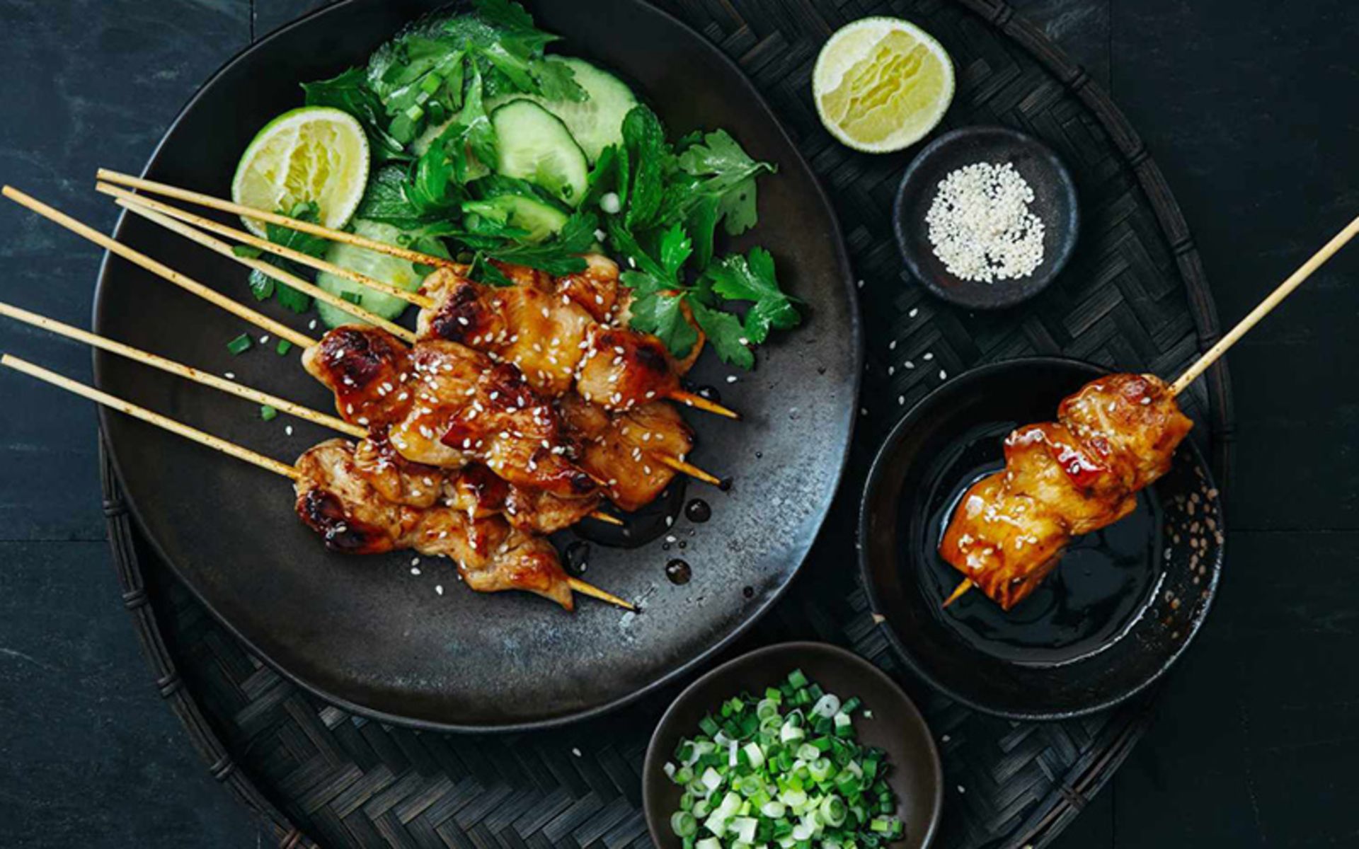 Lemon and vegetable grill