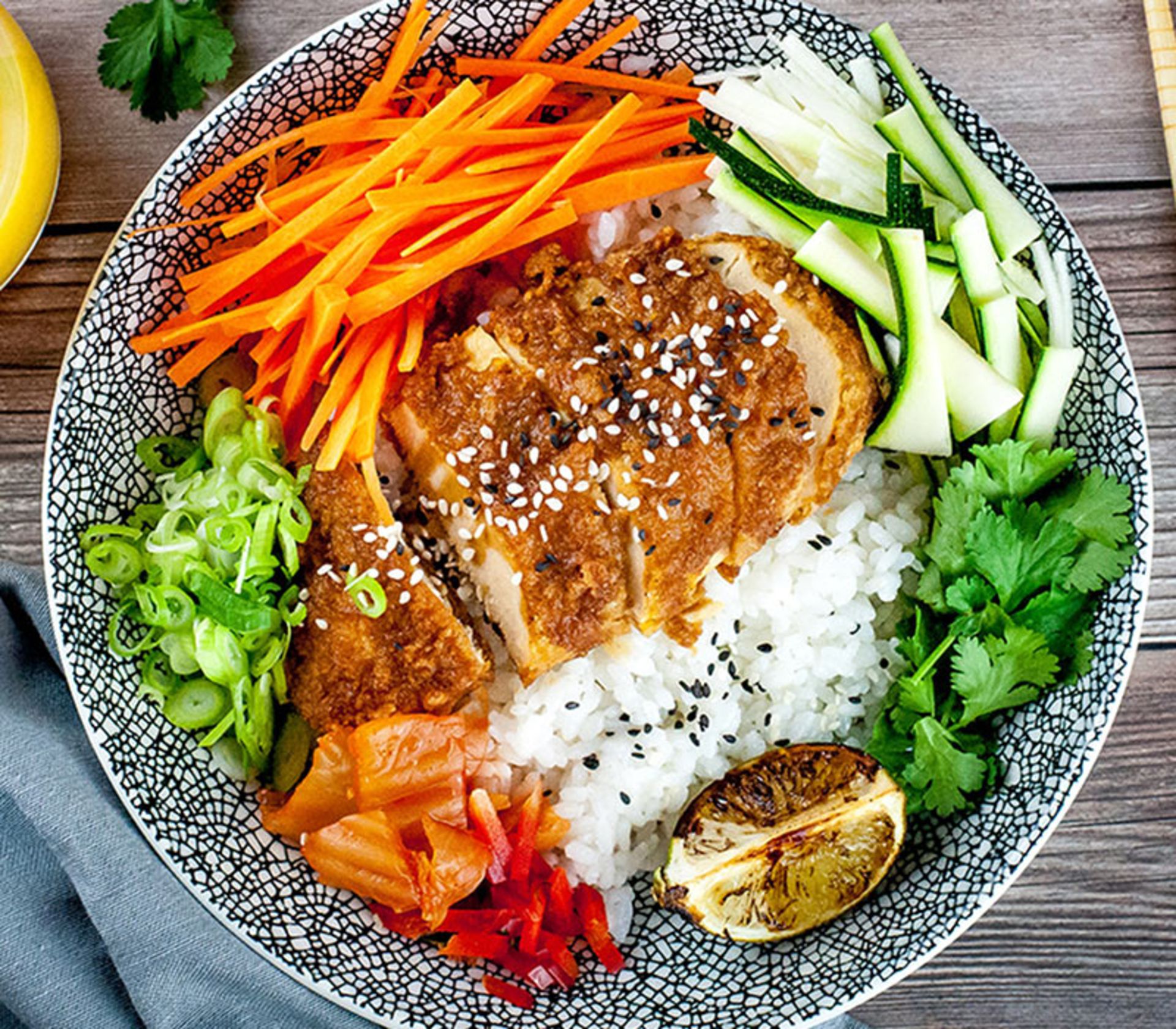A bowl with a fish