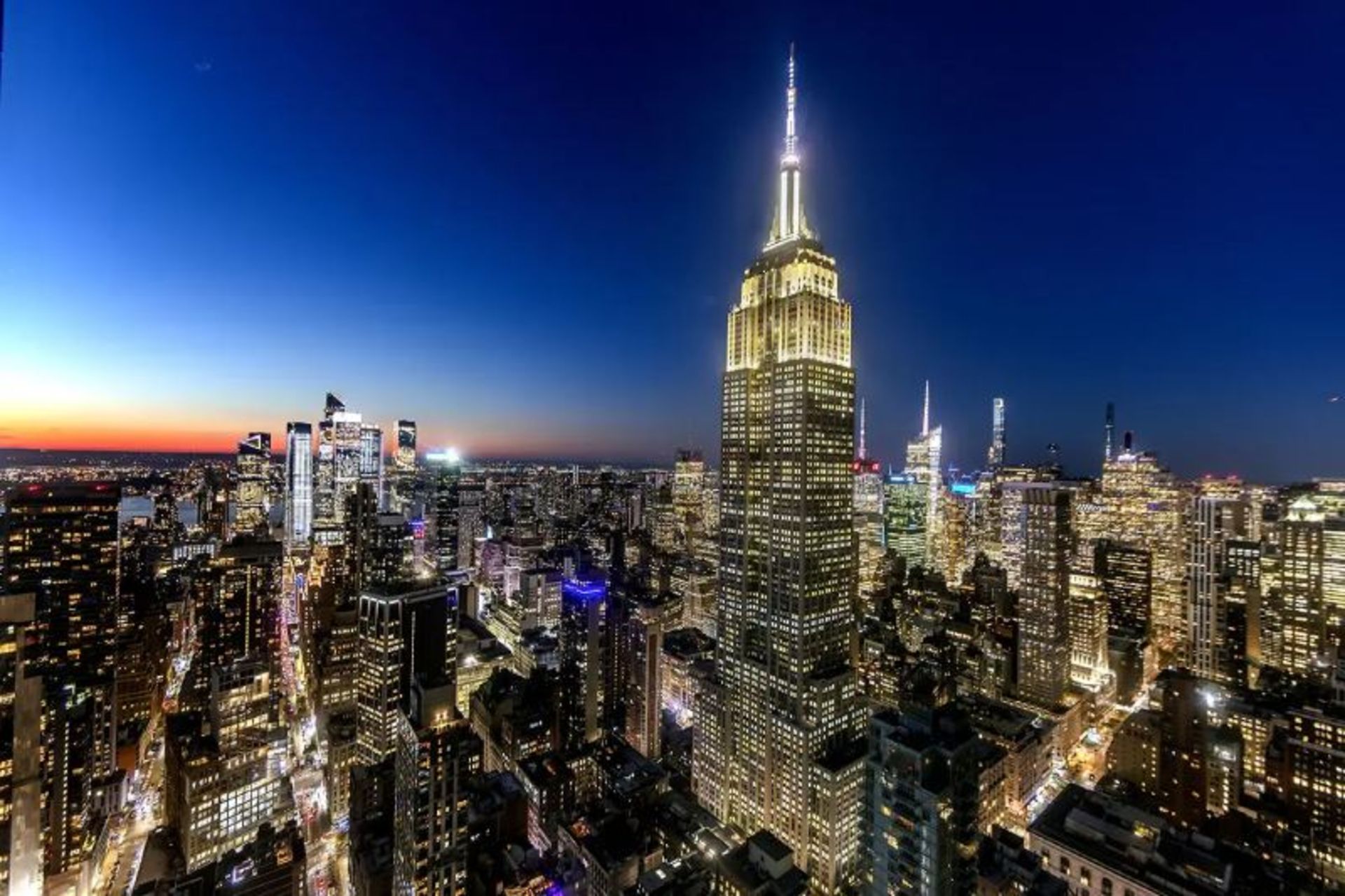 Empire State Building in the evening