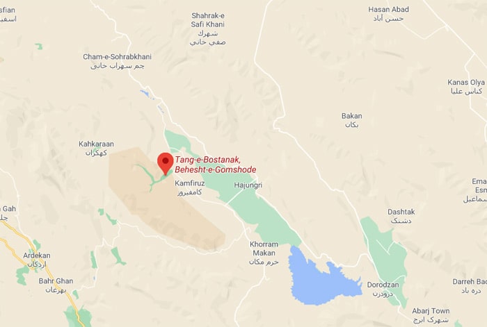 Shiraz's Missing Paradise on Map