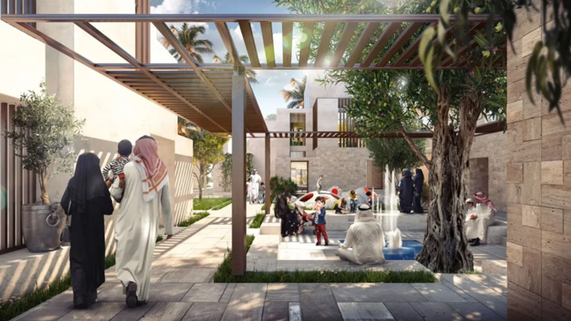 Saudi people traveling in a plan of bright project