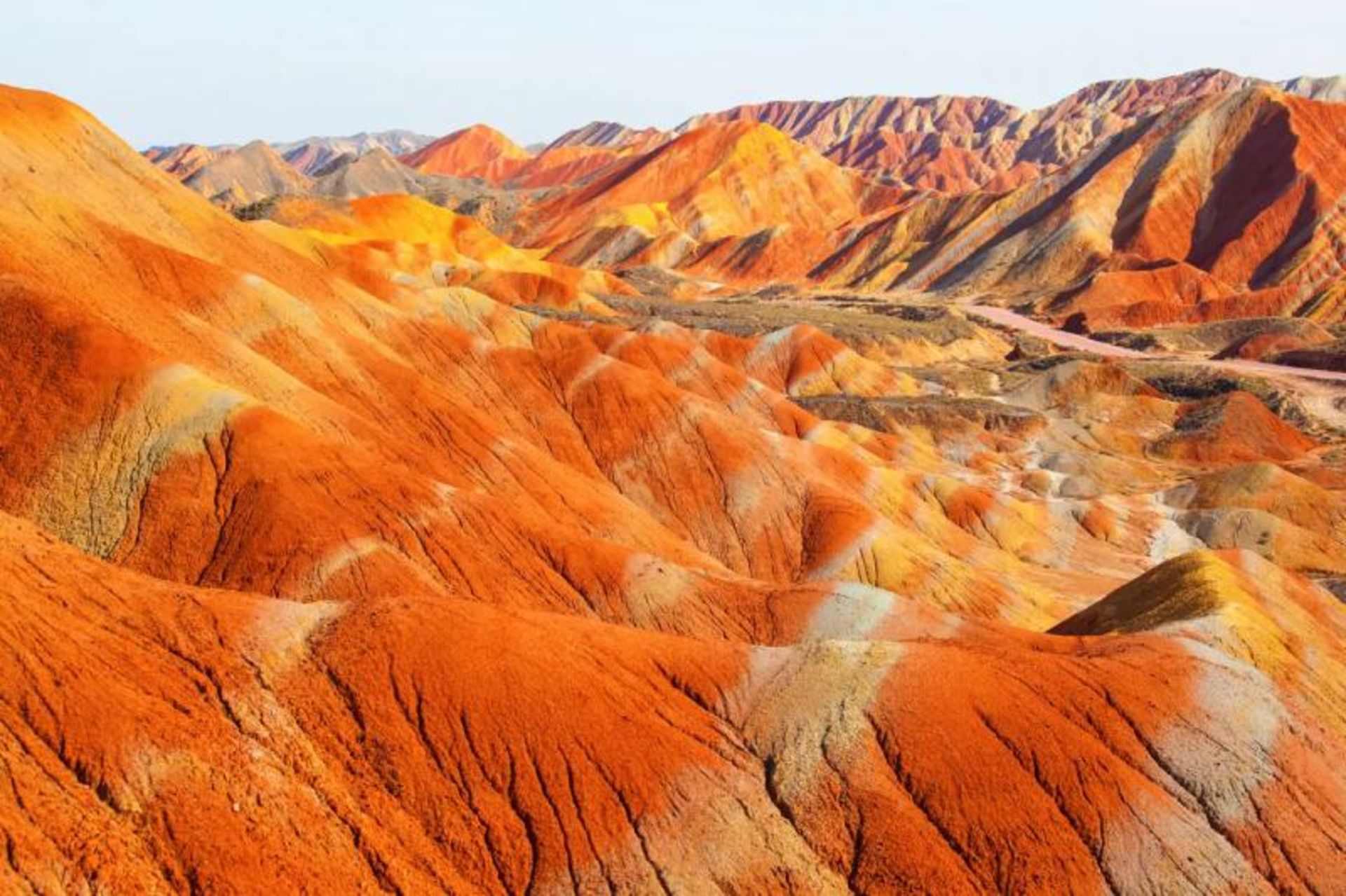 Colorful mouains in geoparks in the geopard