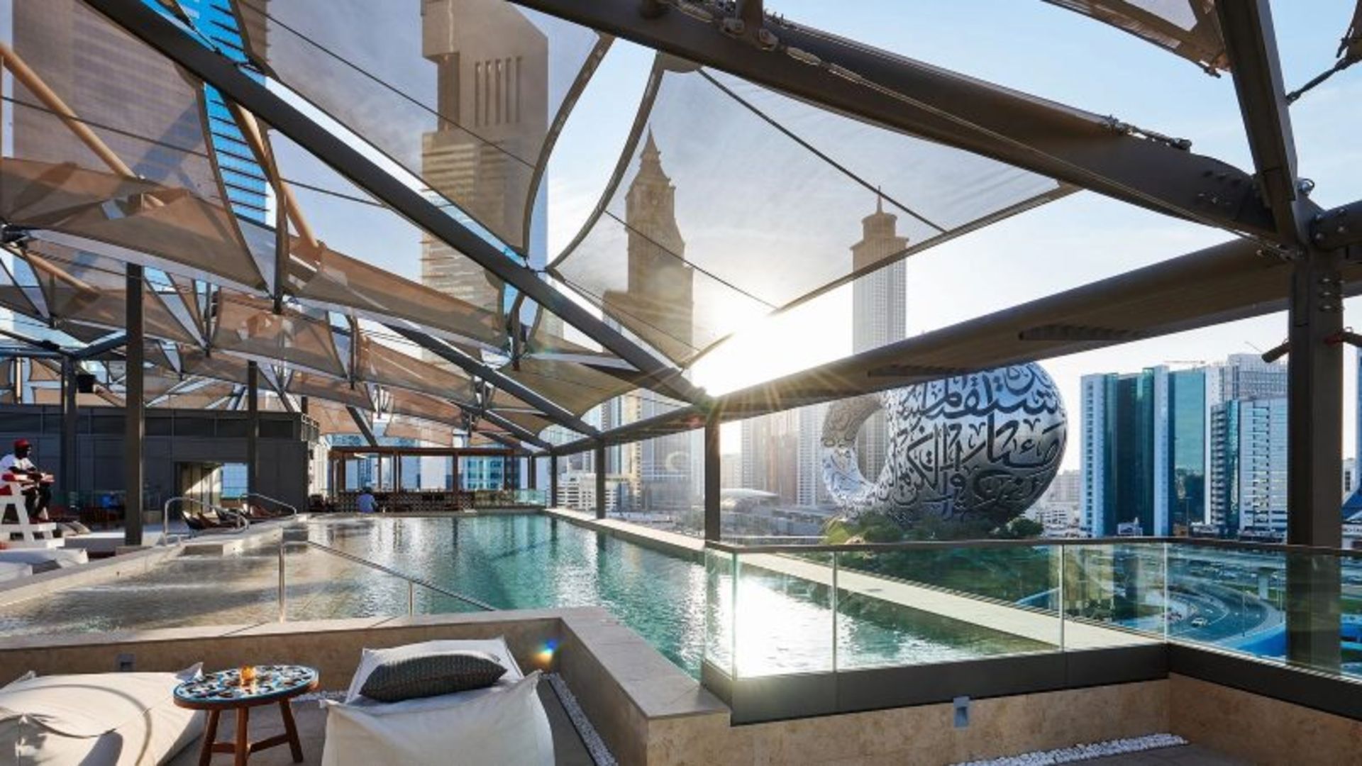 Dubai's Future Museum Landscape in Ruff Top Pool;