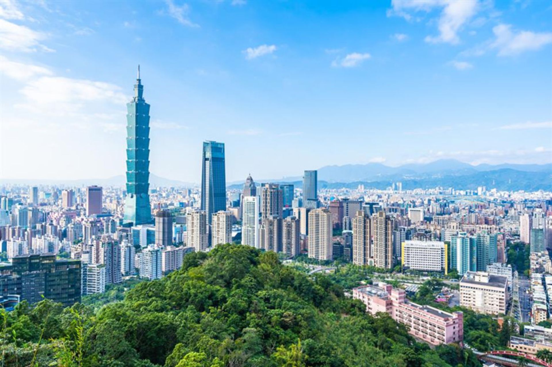 Taiwan's urban horizon and skyscraper