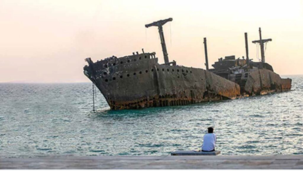 Greek ship of the most famous places of Kish