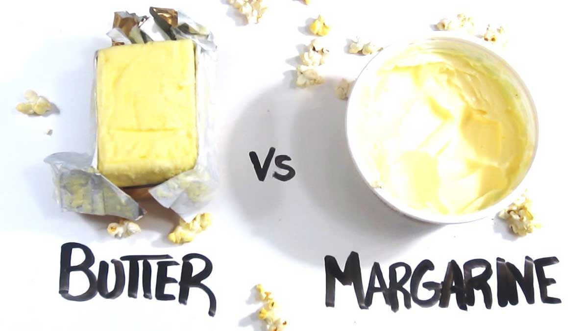 The difference between margarine and butter