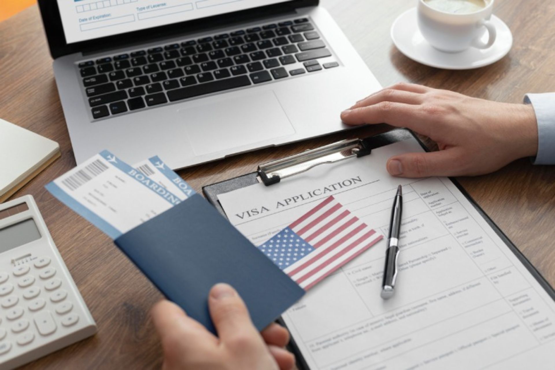 Visa Application Form in the Office