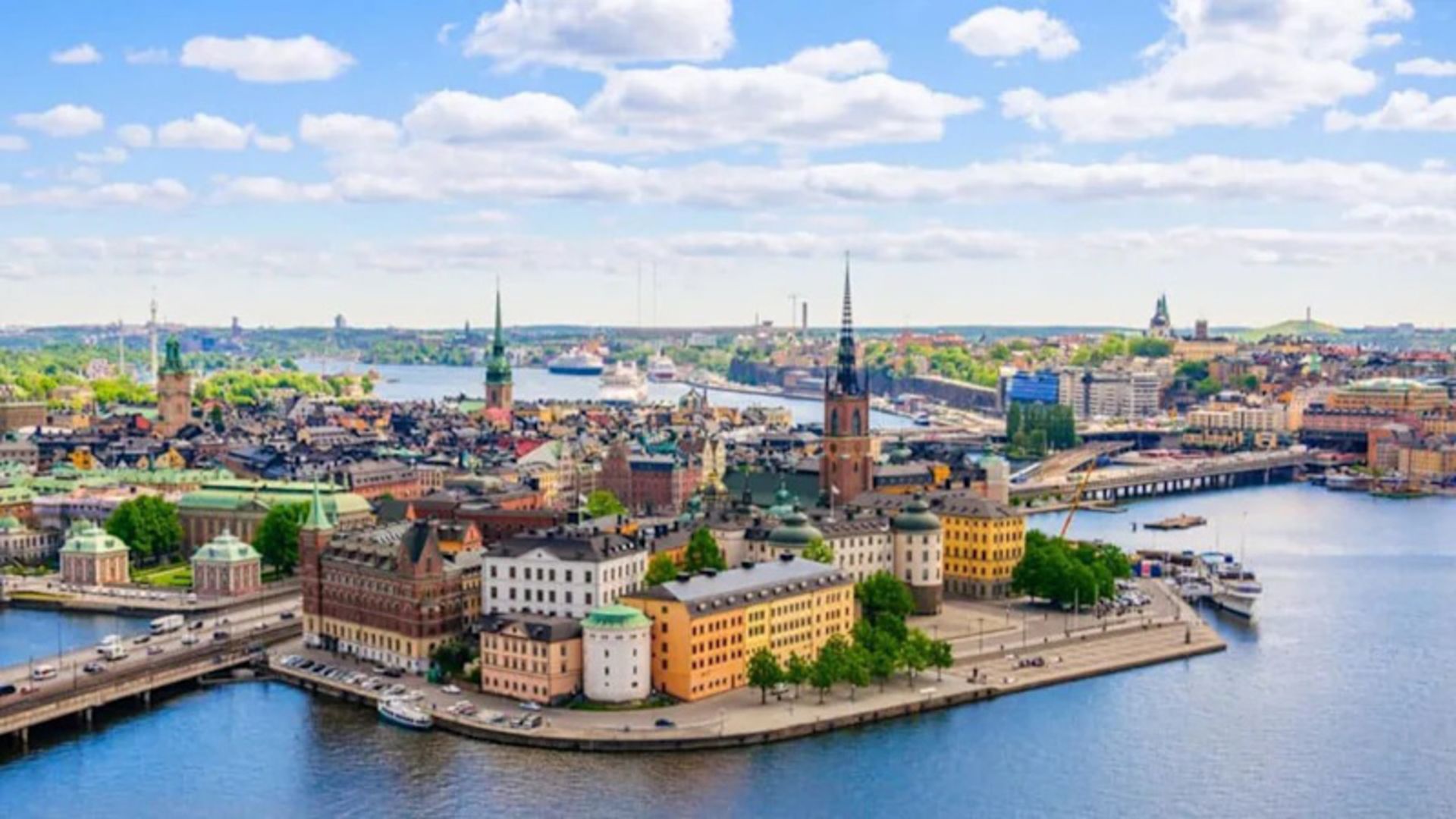 Air scenery from Stockholm City in Sweden