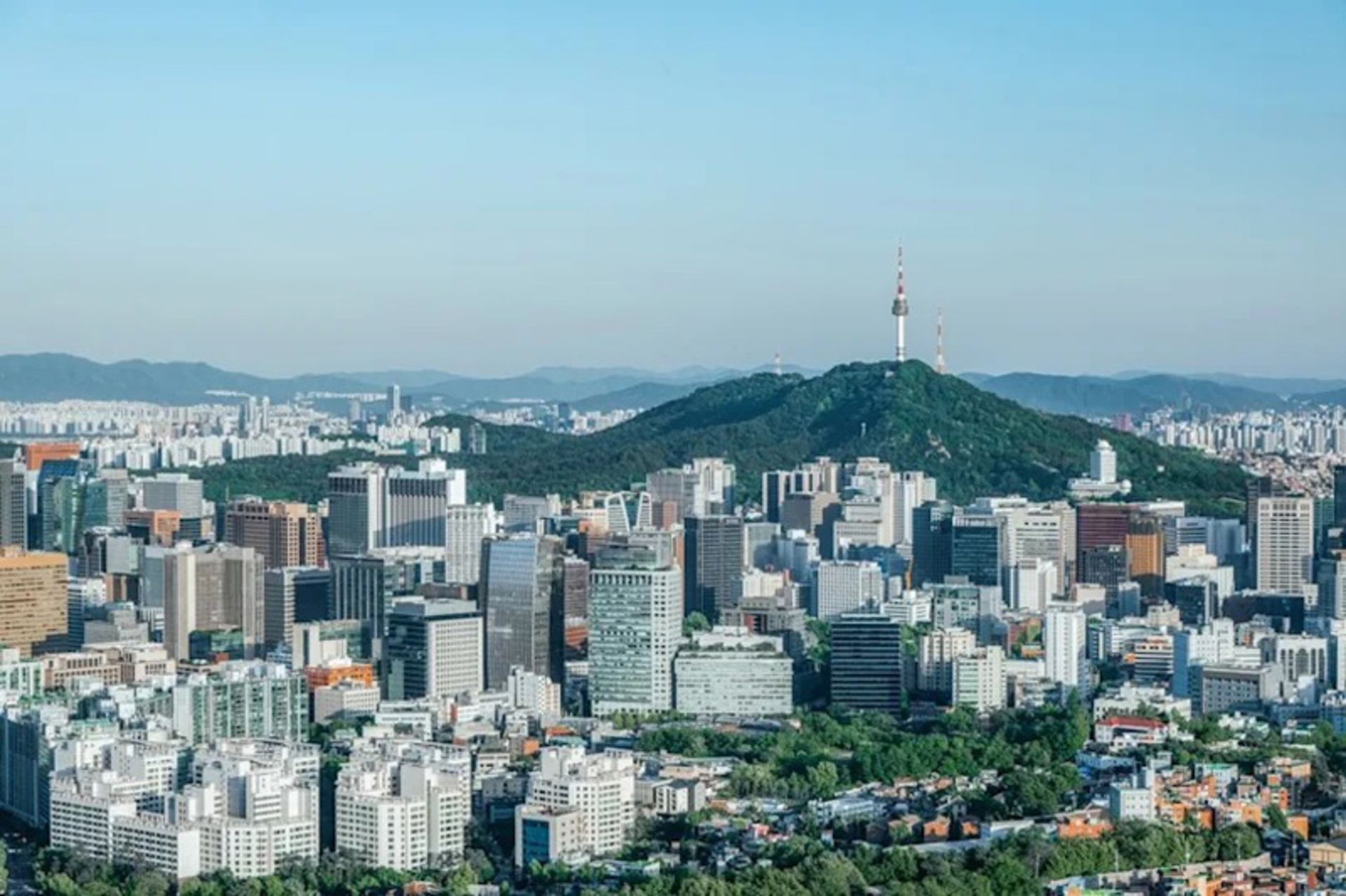 A view of South Korea's Seoul with the Tower of Seoul 