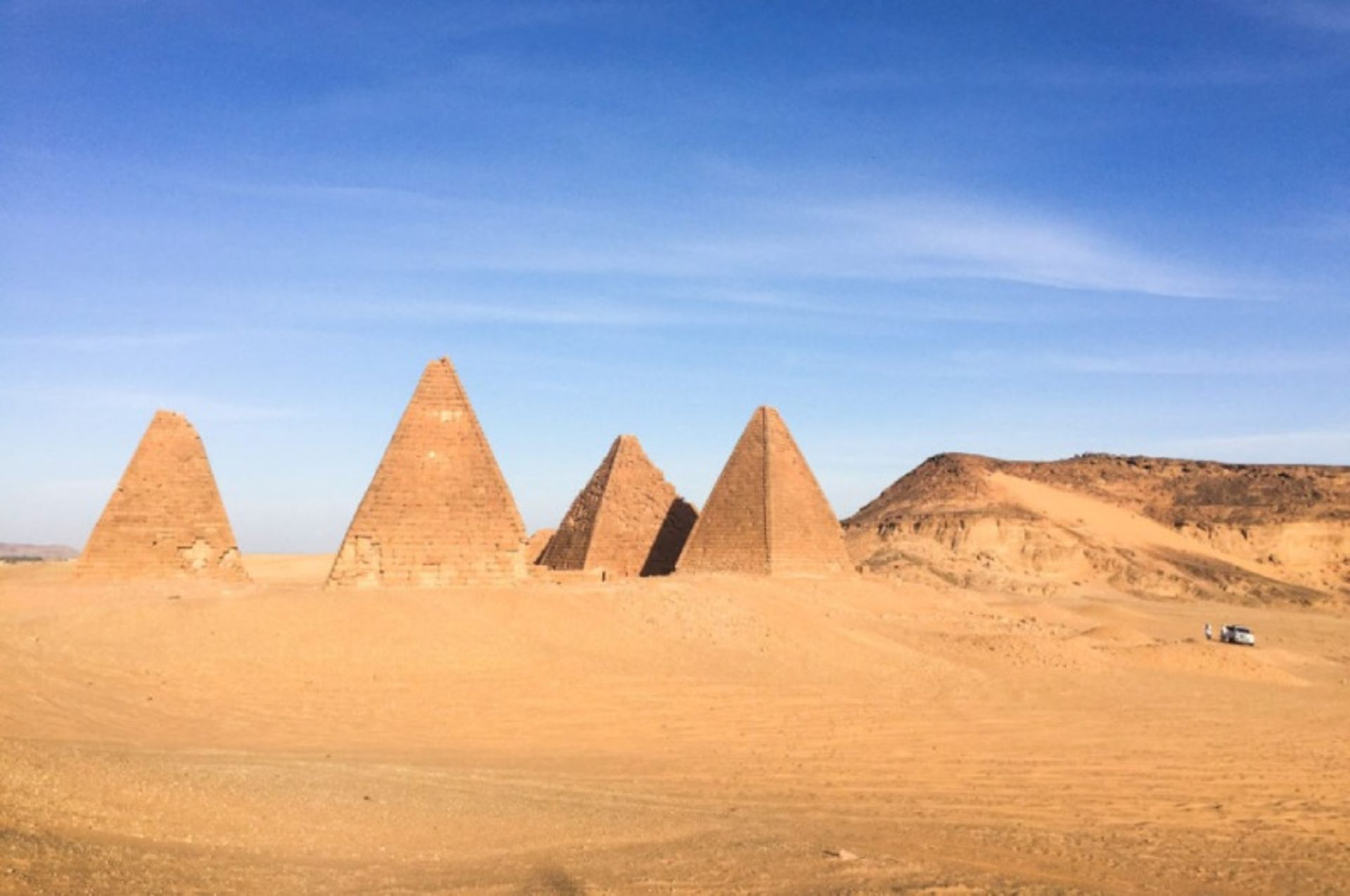 Nubia Pyramids on Sudan on sunny day