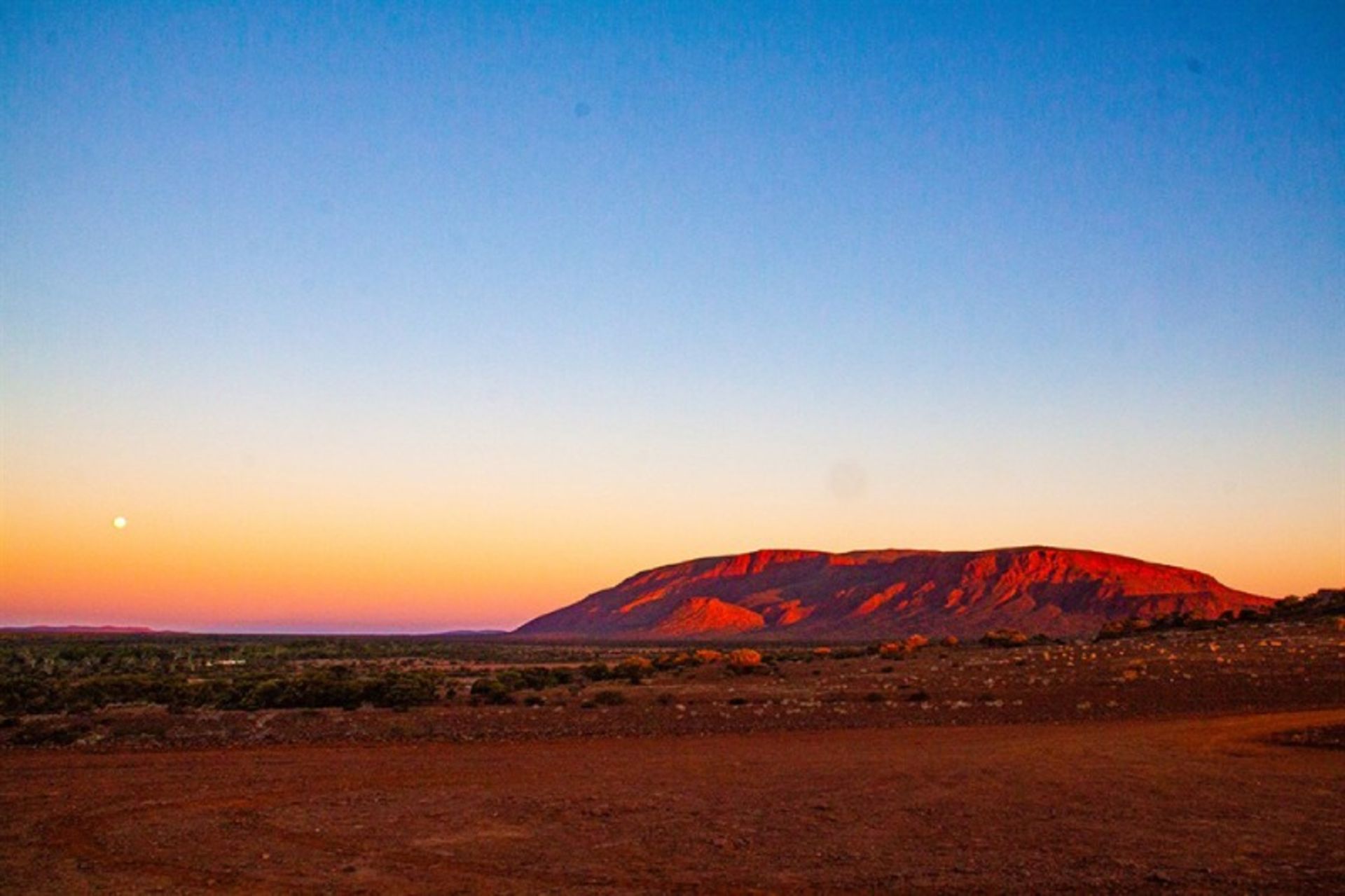 Augustus Mouain at sunset