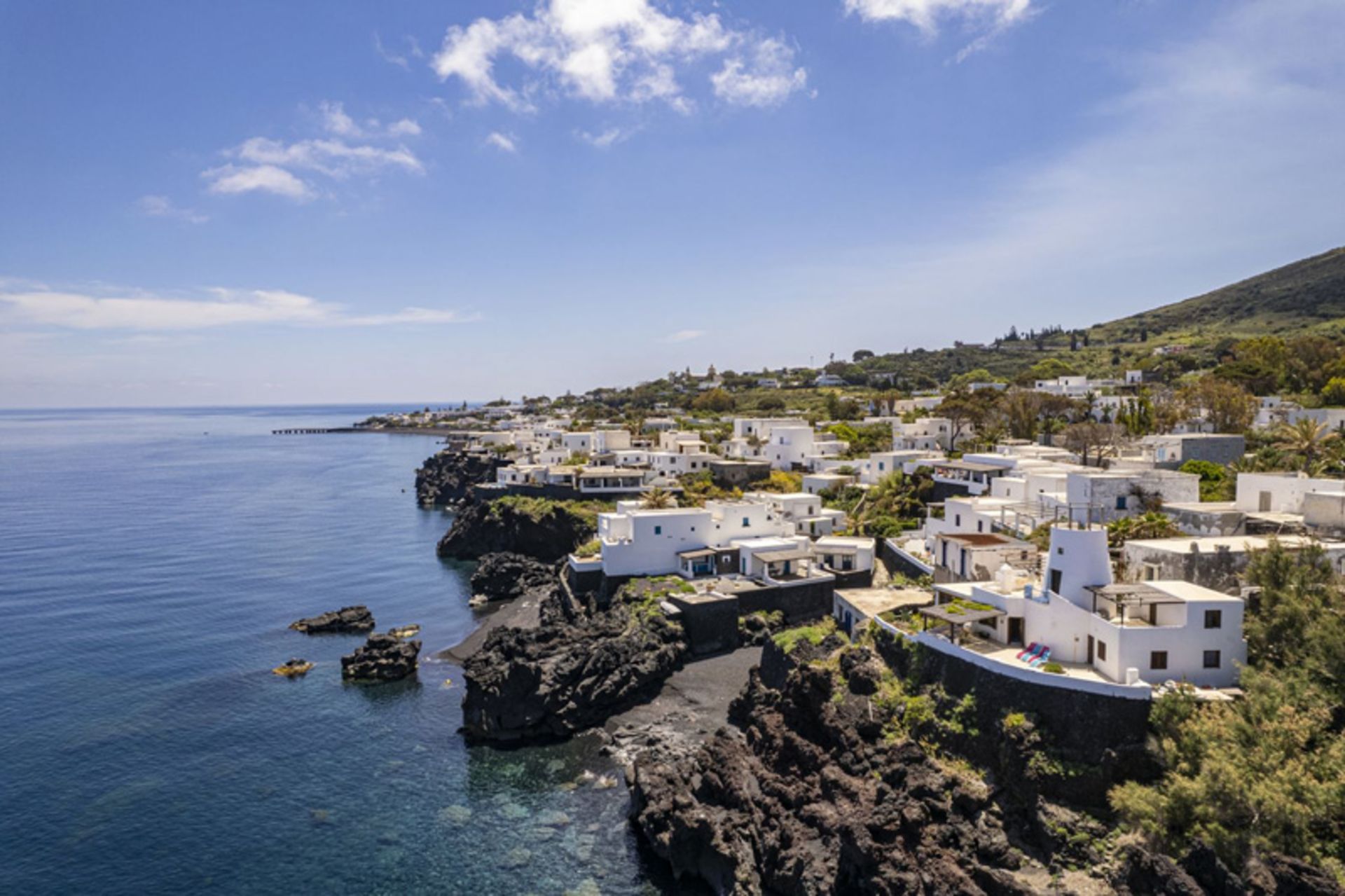 White houses on the island of Stromboul
