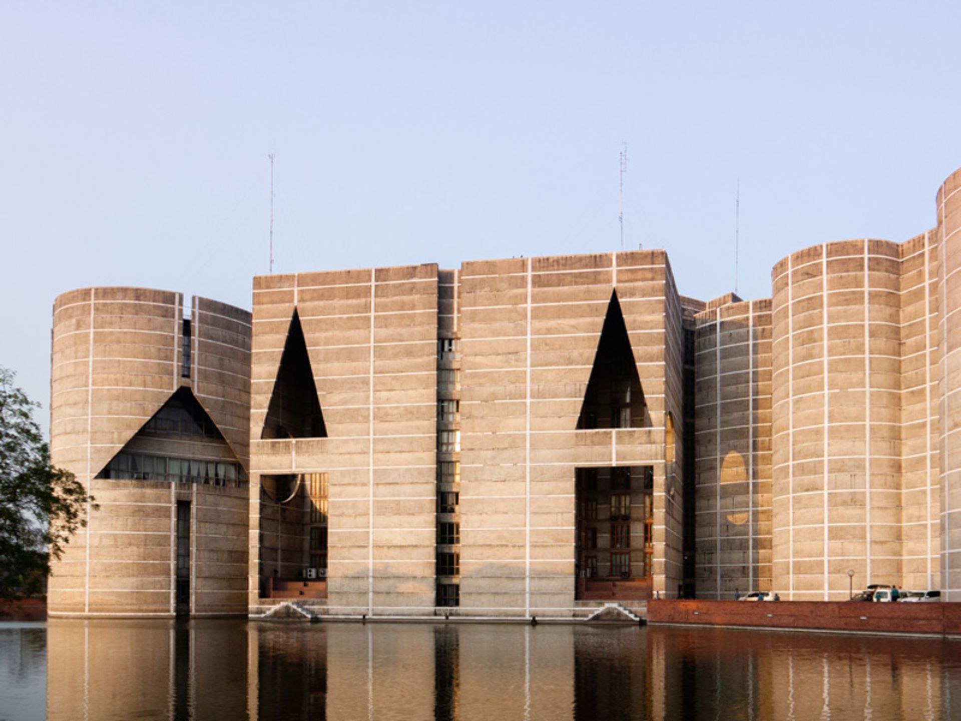 Bangladesh Parliame Building by Lake Daka
