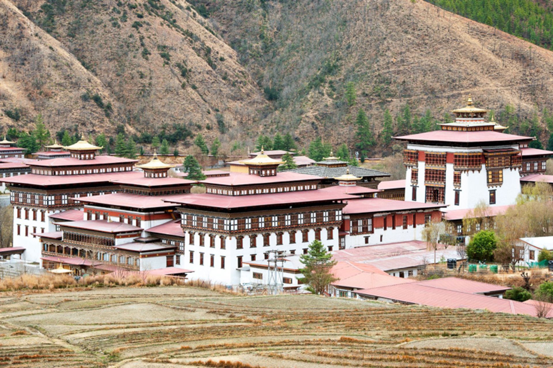 The Fortress of the Chicrosheng in Timfu Capital Bhutan