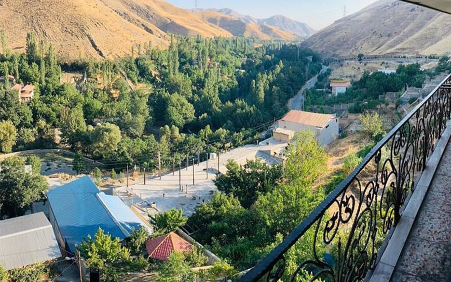 Kordan village houses in the lush nature